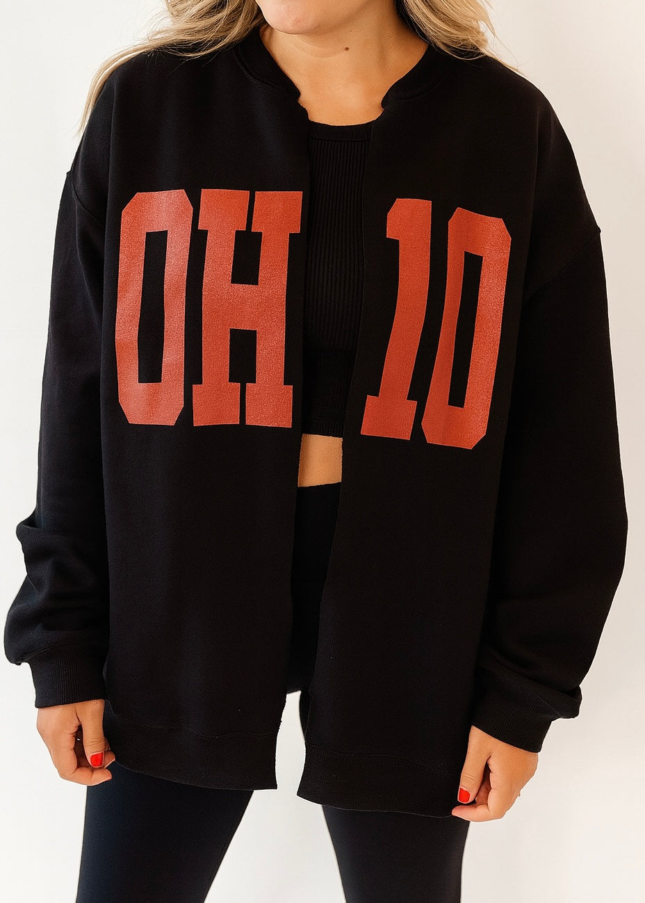 PREORDER ✨OHIO Split Cardi Crew Pullover