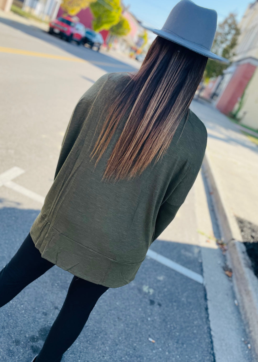 Olive - Weekend Ease Pocket Top