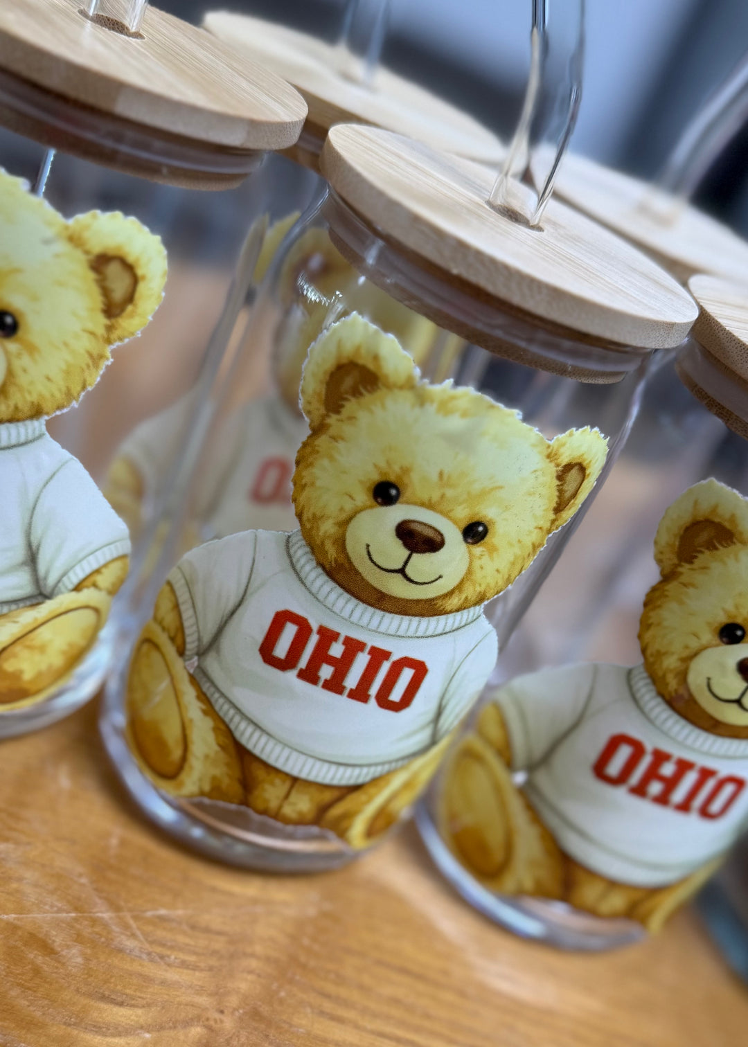 Glass Cups with Glass Straw