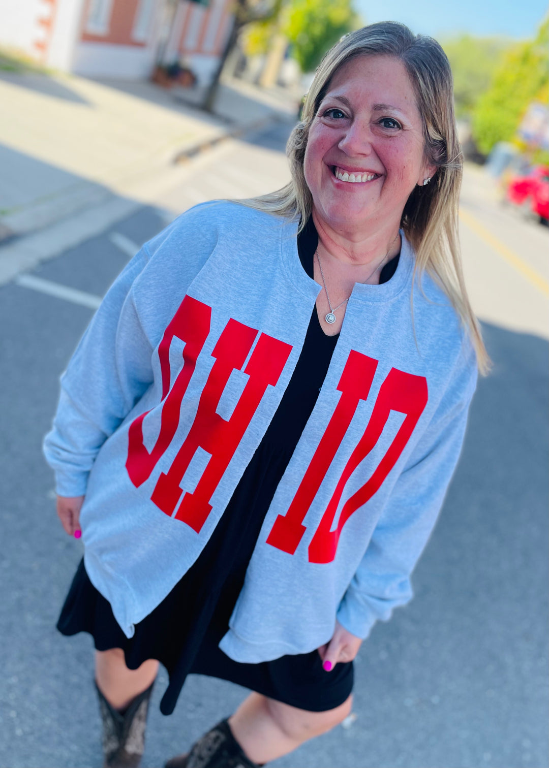 PREORDER - ✨ Viral ✨OHIO Split Sweatshirt Cardi