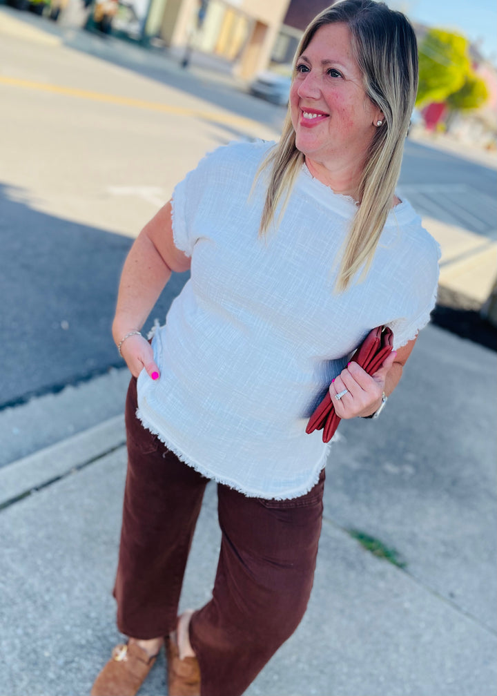 Frayed Gauze Top