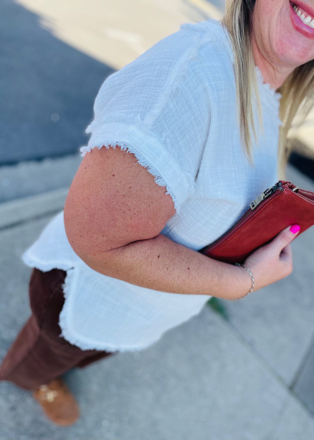 Frayed Gauze Top