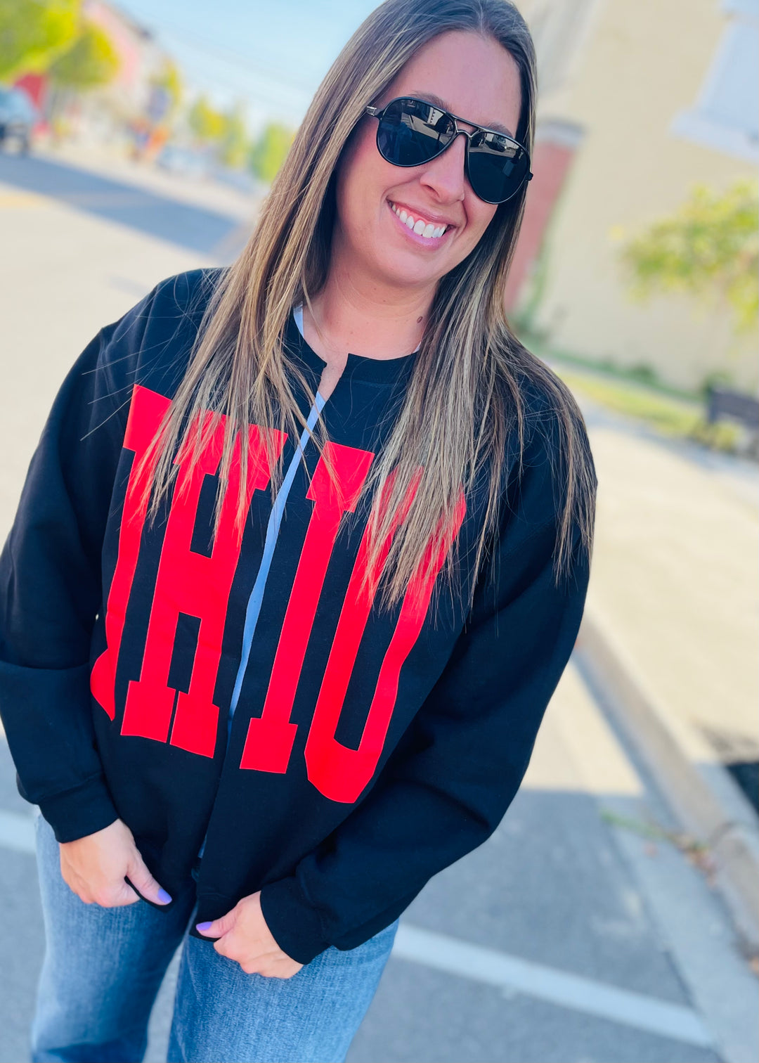 PREORDER - ✨ Viral ✨OHIO Split Sweatshirt Cardi