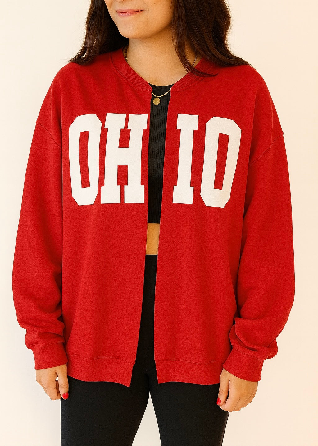 PREORDER ✨OHIO Split Cardi Crew Pullover