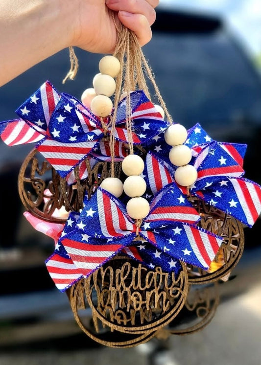 Military Mom Car Charm