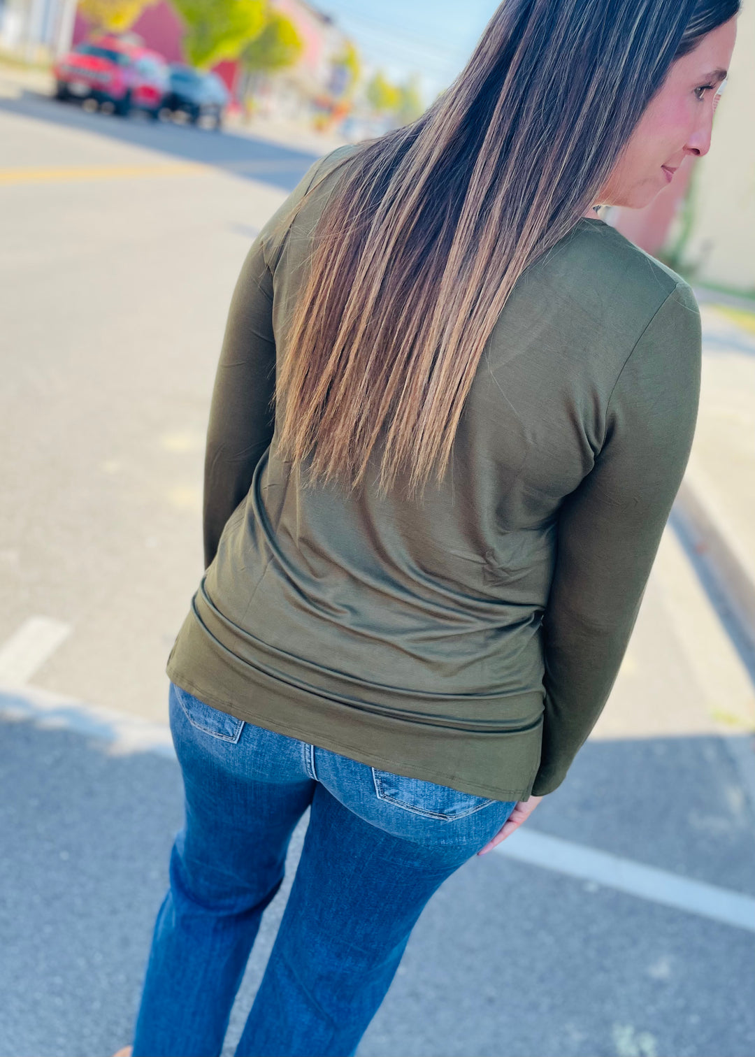 Green Basic Crew Neck