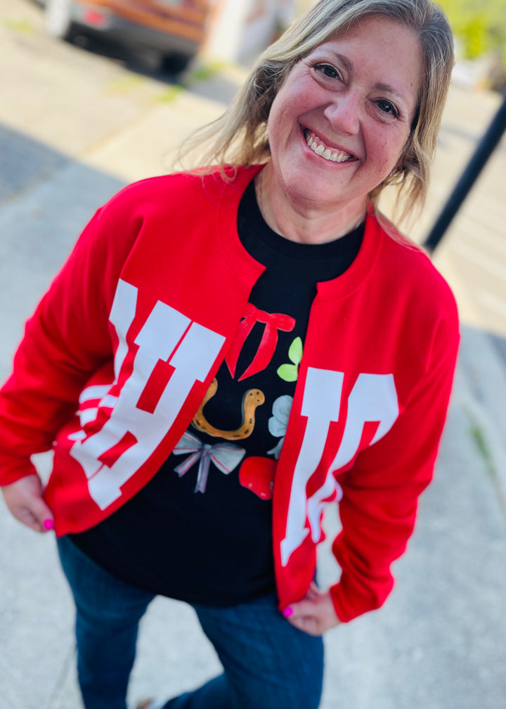 PREORDER - ✨ Viral ✨OHIO Split Sweatshirt Cardi