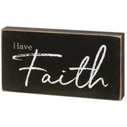 Have Faith Wooden Sitter