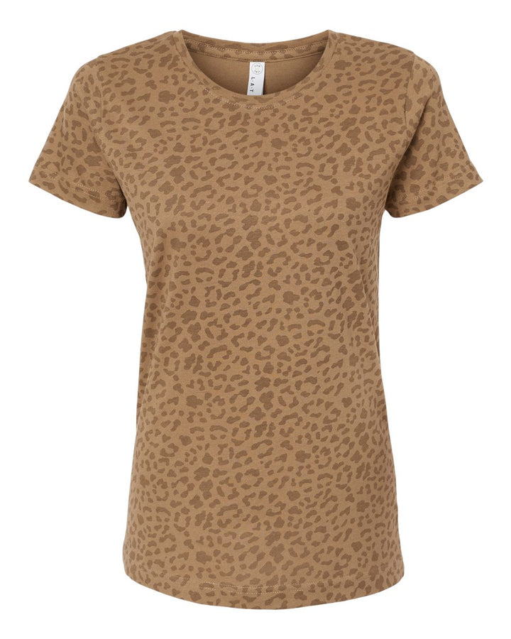 Custom LAT Leopard Women's Fine Jersey Tee