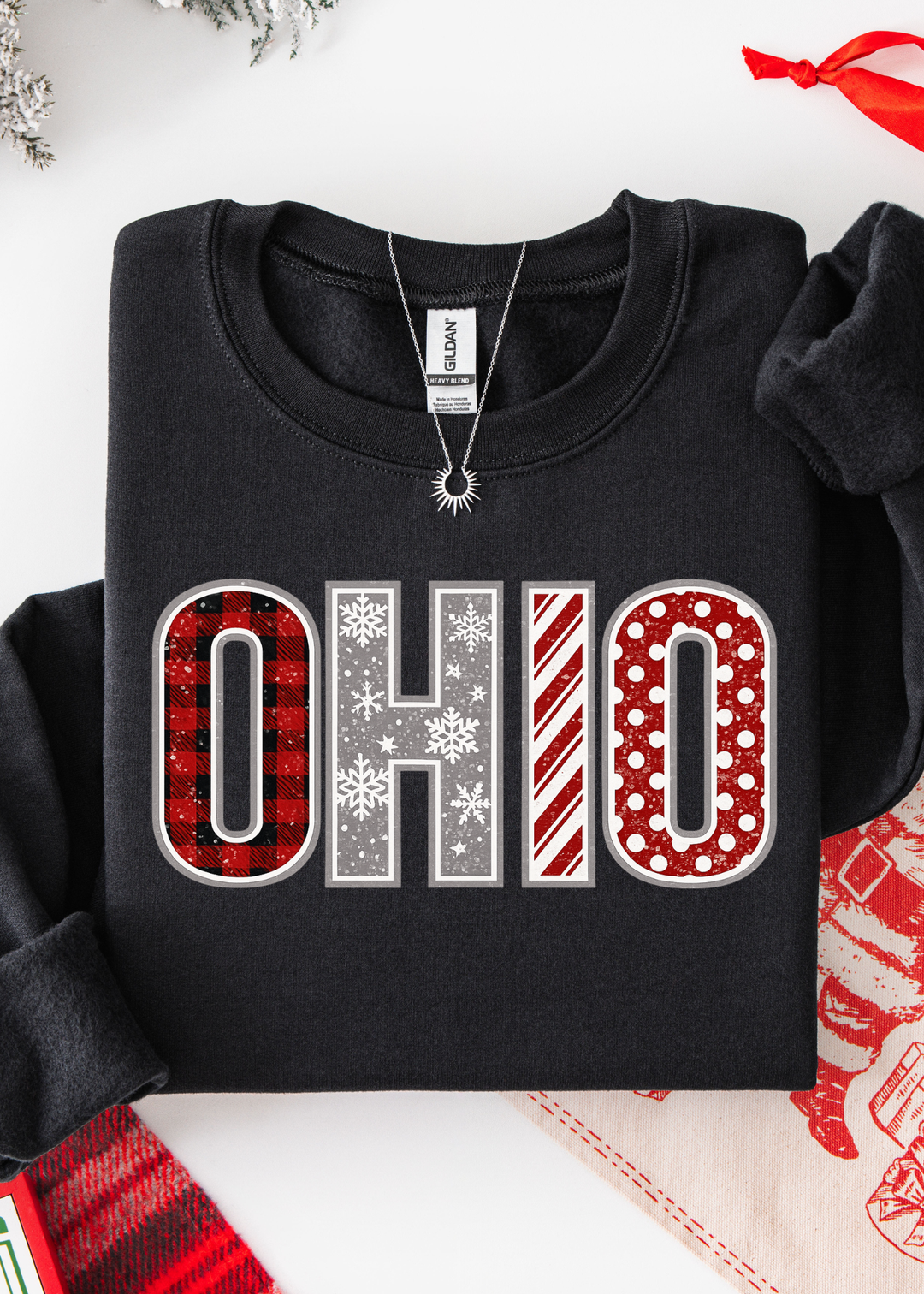FESTIVE OHIO GRAPHIC TEE OR SWEATSHIRT
