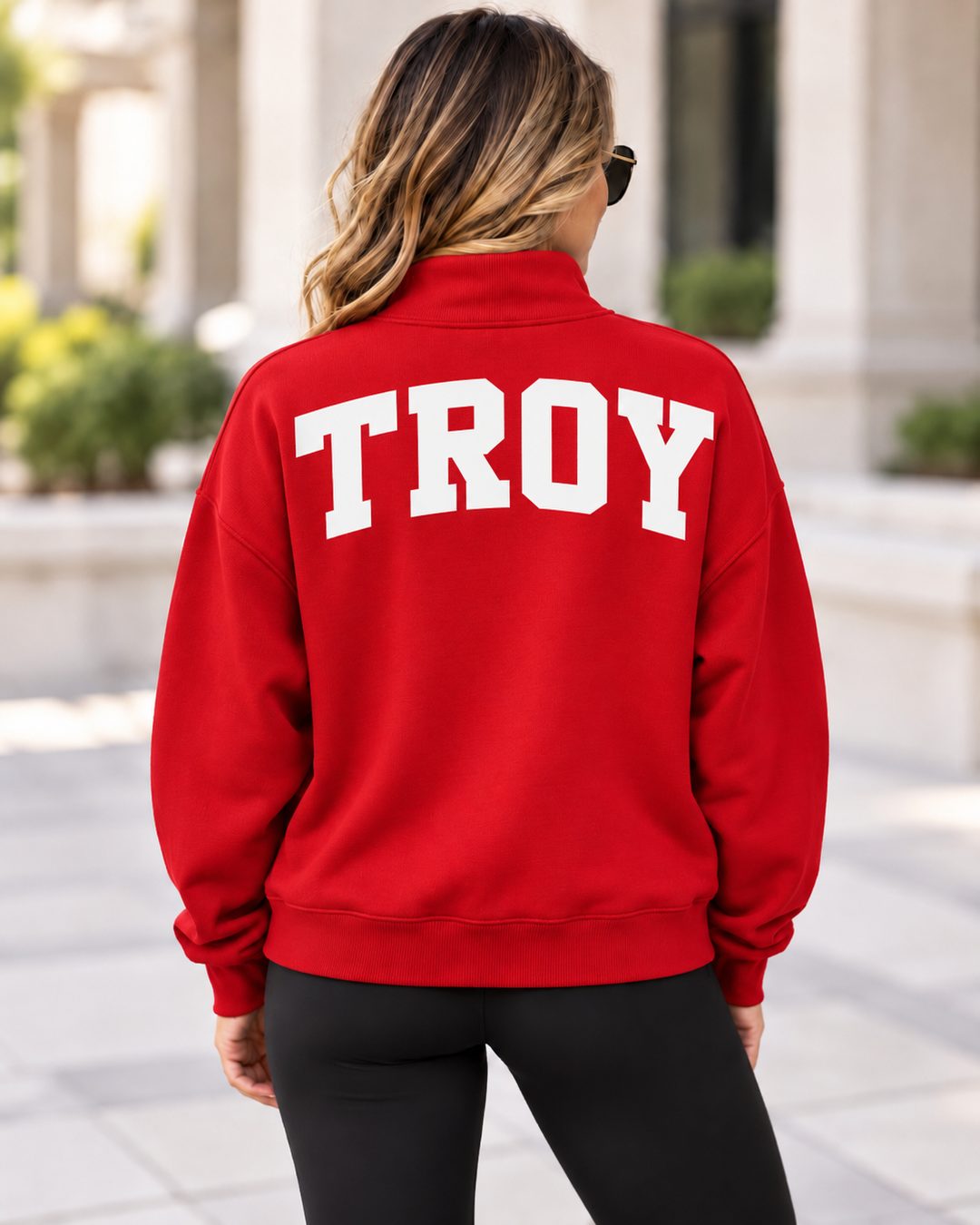 1/4 ZIP SOLID - CUSTOM SHOULDER TO SHOULDER PRINT