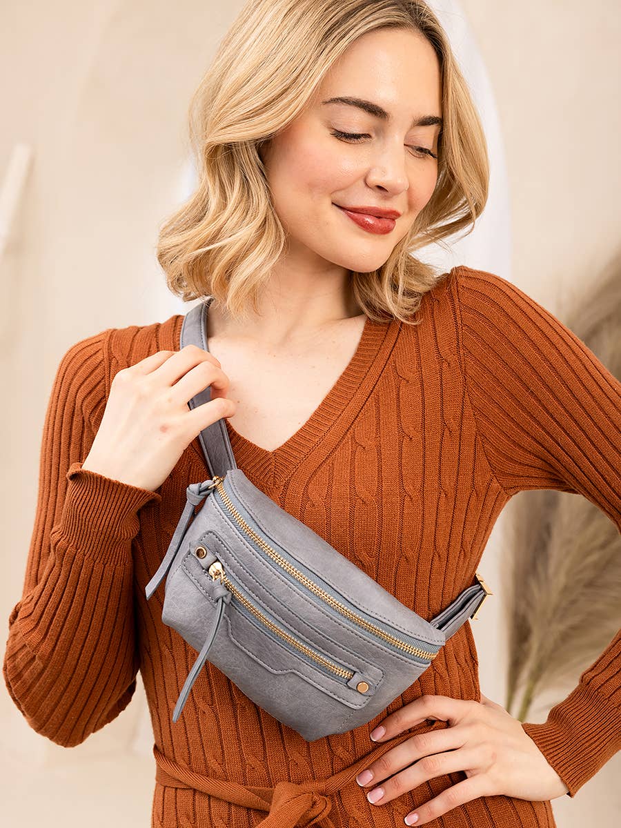 M2741 Astrid Distressed Sling Bag: CARAMEL