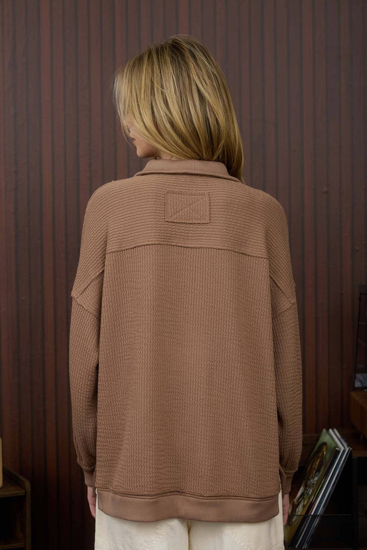 Mocha Ridge Half Zip Top