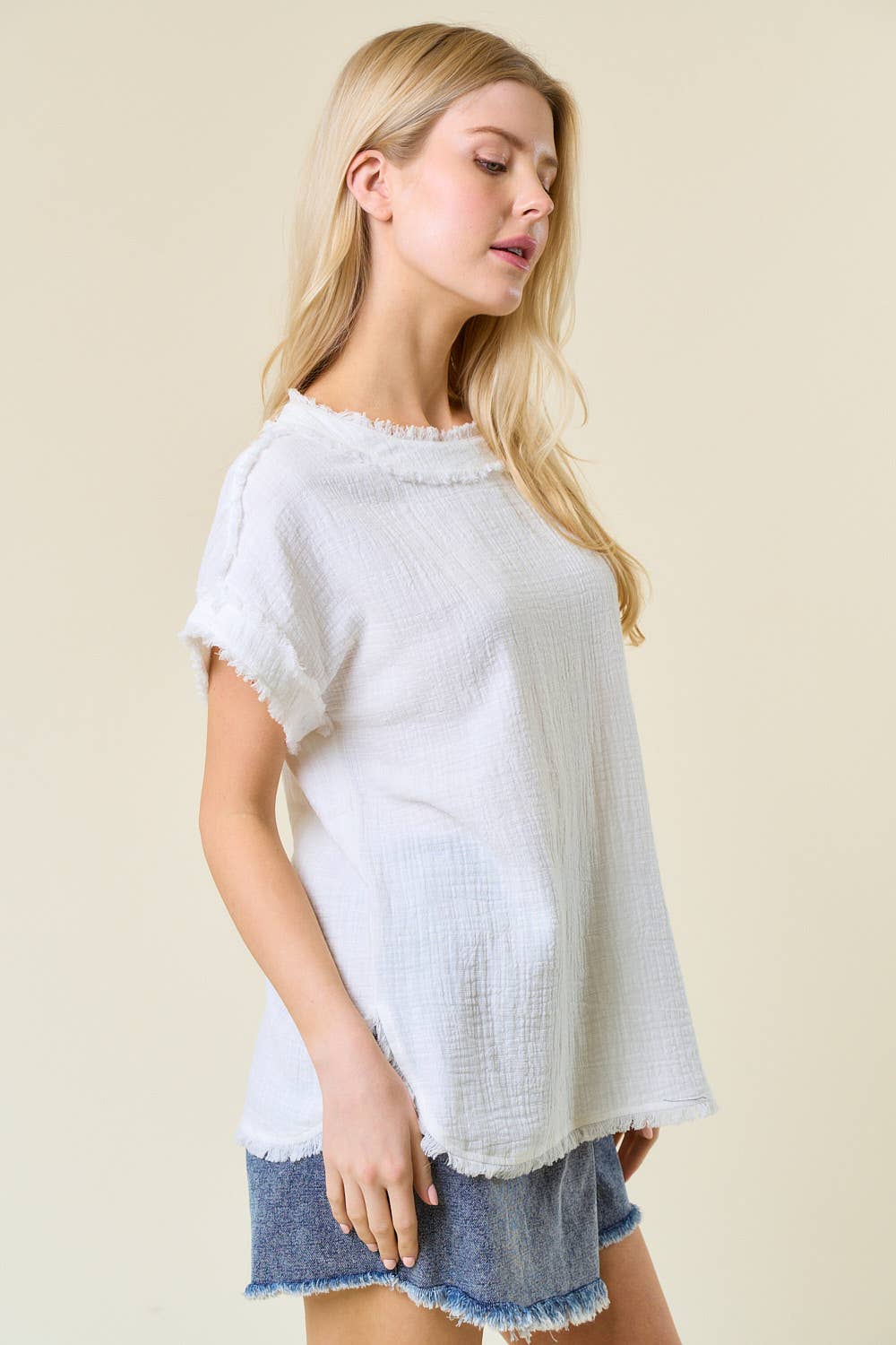 ✨PREORDER ✨  Frayed Gauze Top