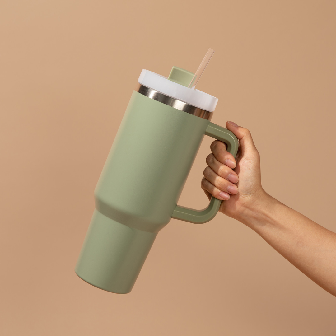 Sage Green 40 oz Travel Tumbler - Home Decor & Gifts