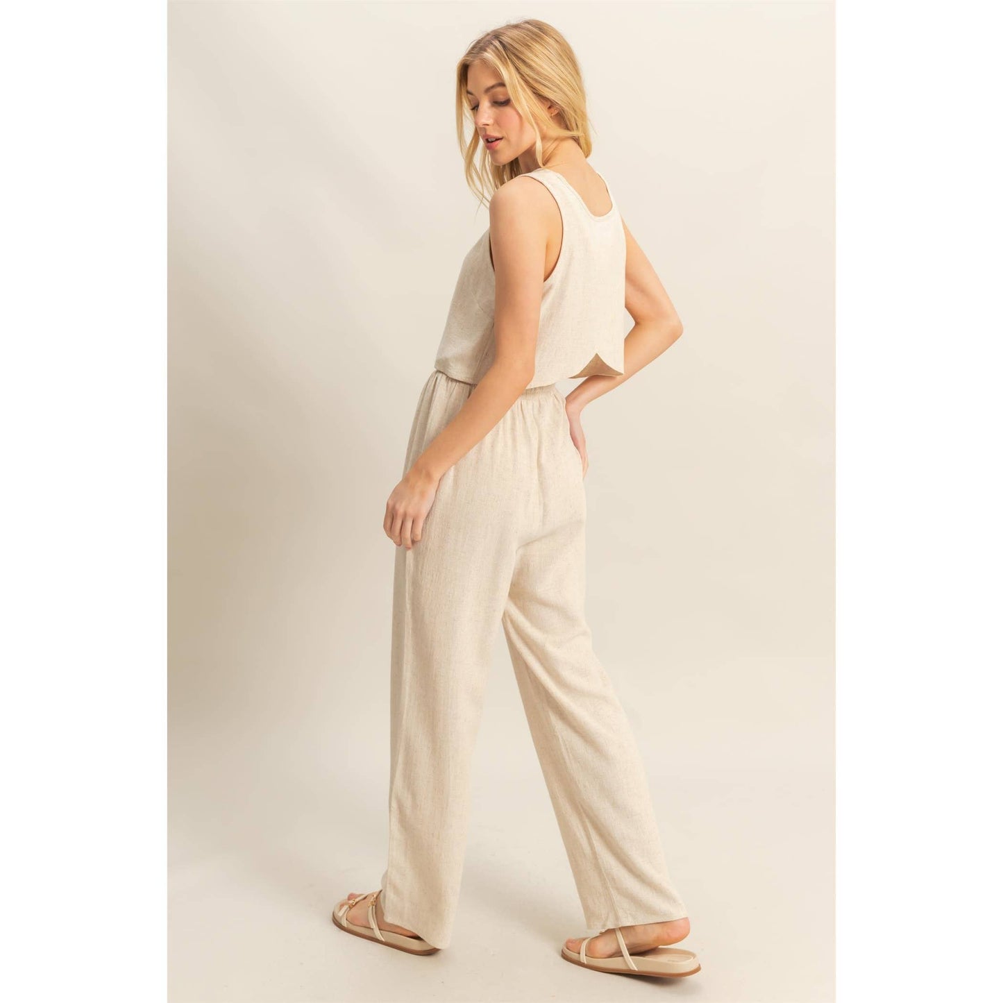 Sleeveless Top: OATMEAL