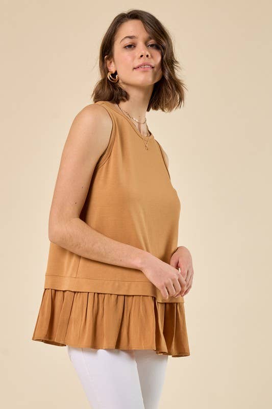 Mustard - Twist Front Burn Out Top