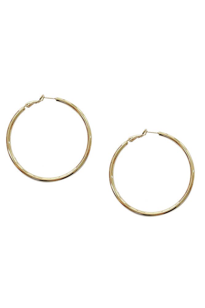 14K Gold Dipped Omega Closure Hoop: Gold / 4cm