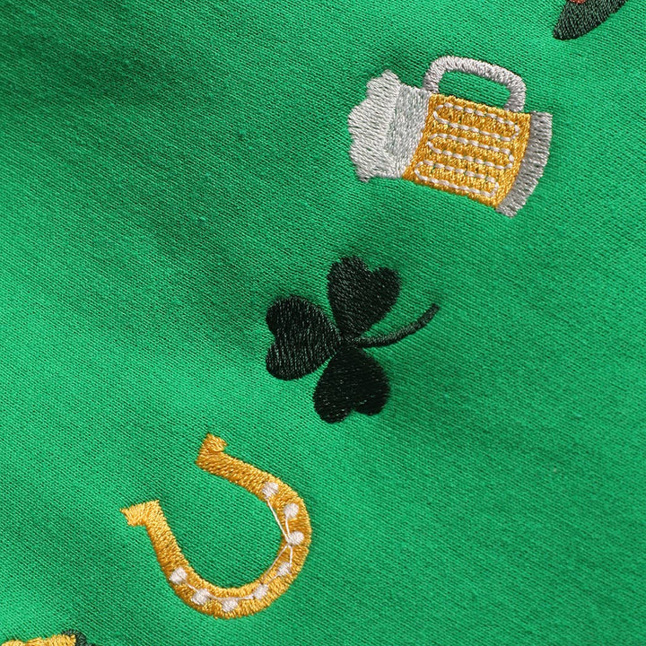 St Patrick's Day Mini Icons Embroidered Sweatshirt - Ships Feb 6th