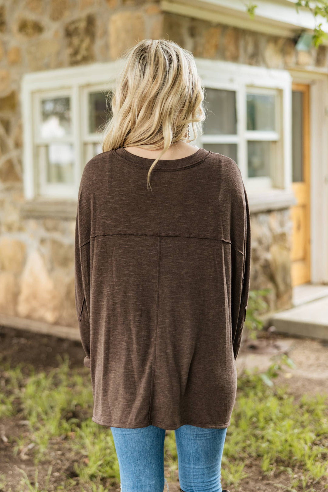 Olive - Soft Relaxed Draped Top