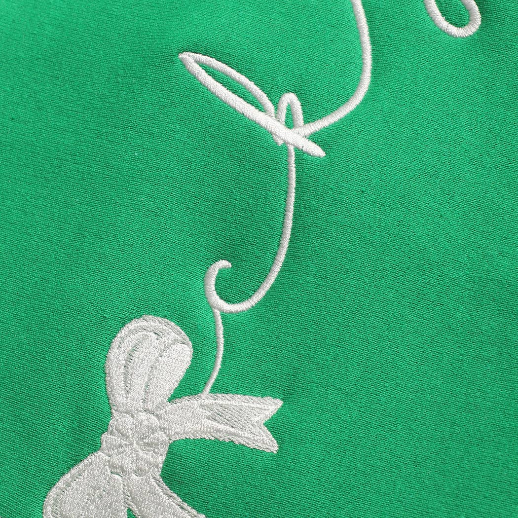 Lucky Bow Embroidered Sweatshirt - Ships Feb 6th
