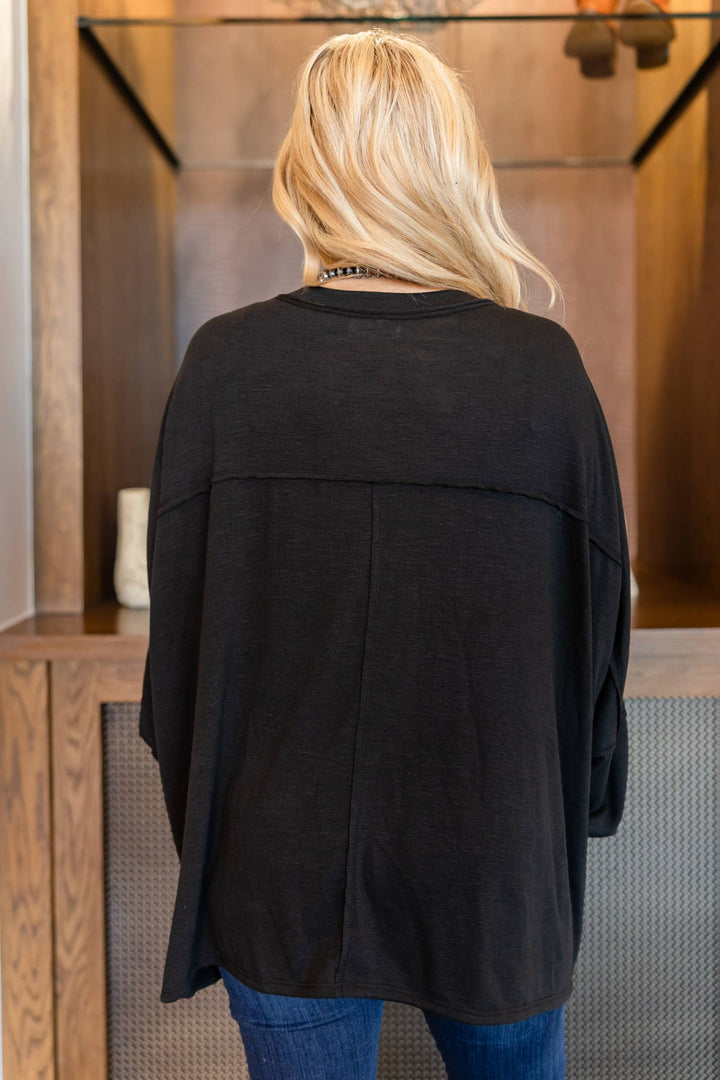 Olive - Soft Relaxed Draped Top