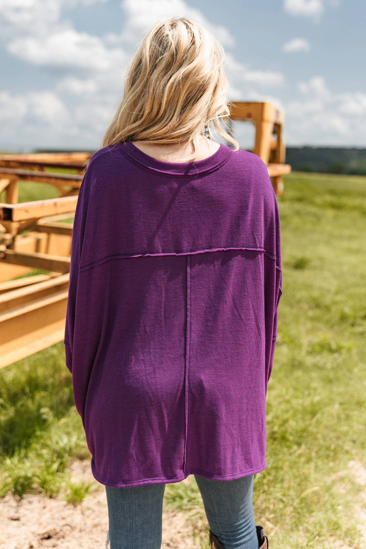 Olive - Soft Relaxed Draped Top