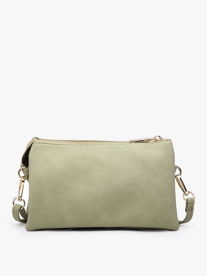M013 Riley Monogrammable 3 Compartment Crossbody/Wristlet: Jam