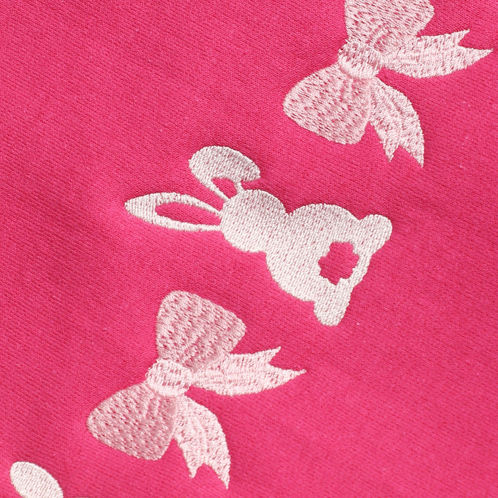 Coquette Bow Bunny Embroidered Sweatshirt - Ships Jan 16th