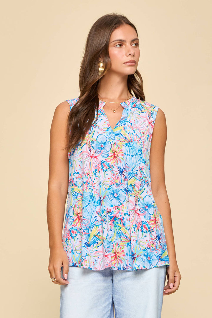 Floral Print Summer Colorful Tank Top