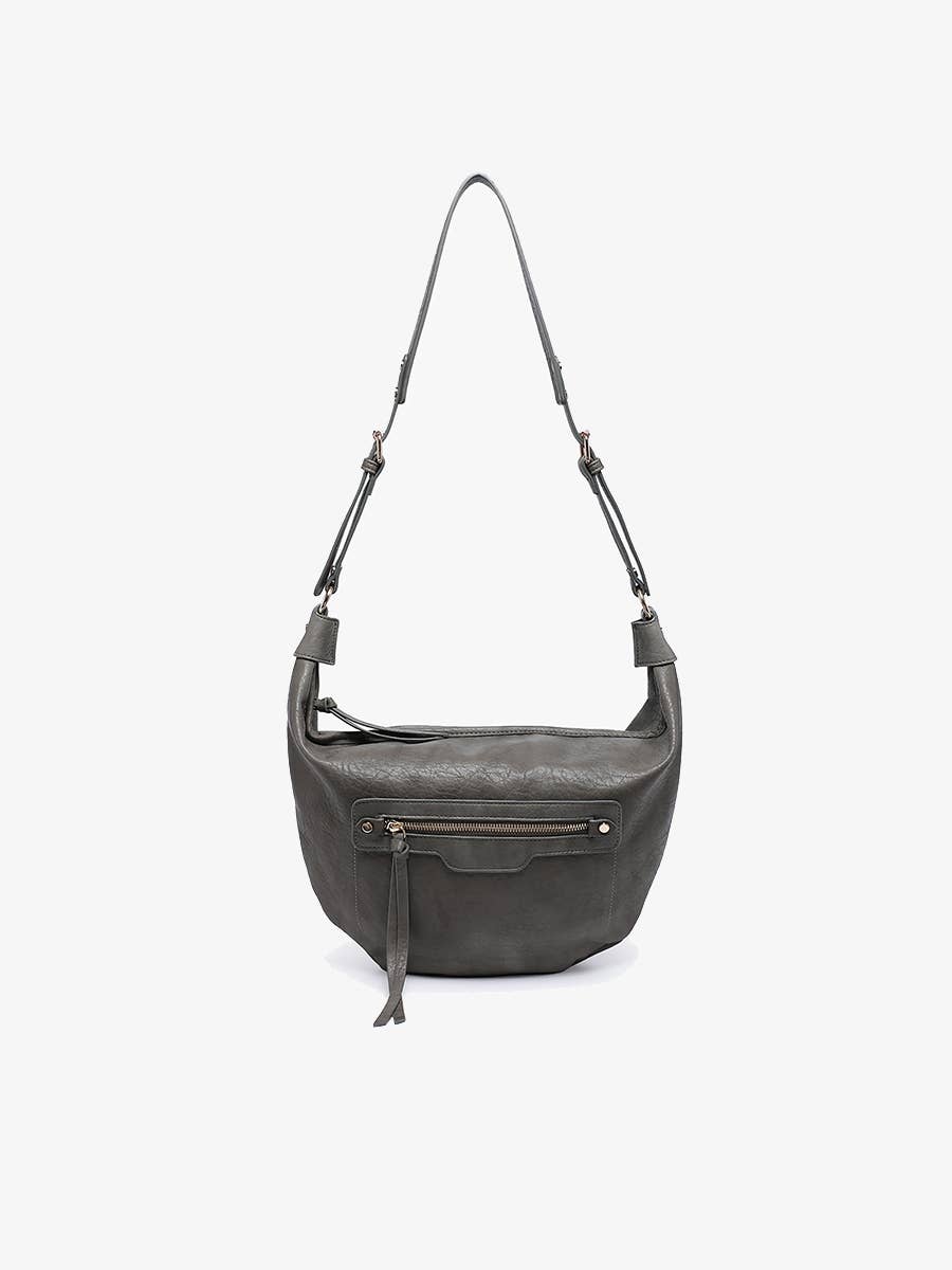 M2742 Leigh Distressed Hobo Bag: CARAMEL