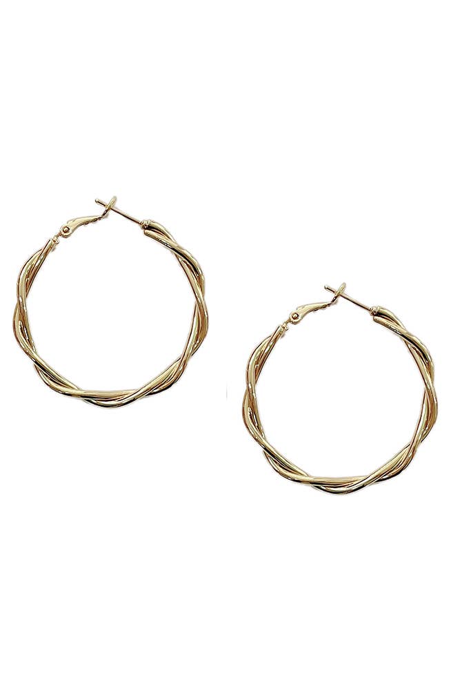 14K Metal Omega Closure Hoop: Gold / 2cm