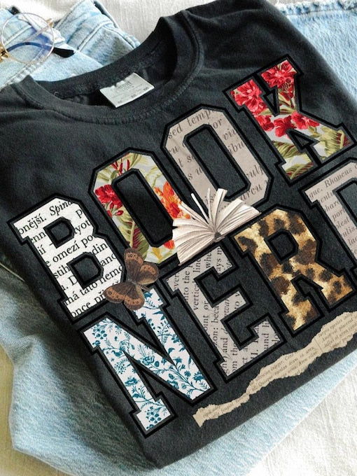 Book Nerd Graphic Tee or Sweatshirt