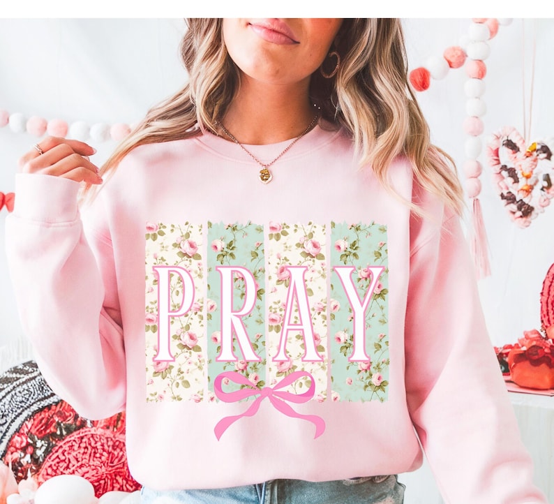 Floral Pray Graphic Tee or Sweatshirt