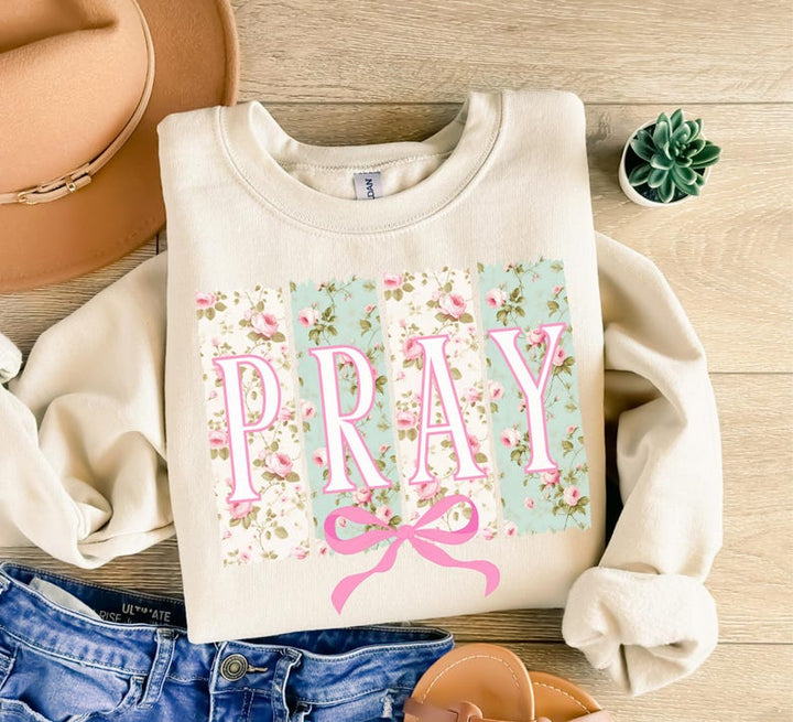 Floral Pray Graphic Tee or Sweatshirt