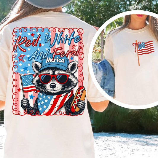 Red White Feral  - Made to Order