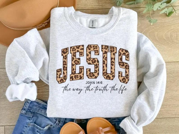 Jesus Cheetah Graphic Tee or Sweatshirt