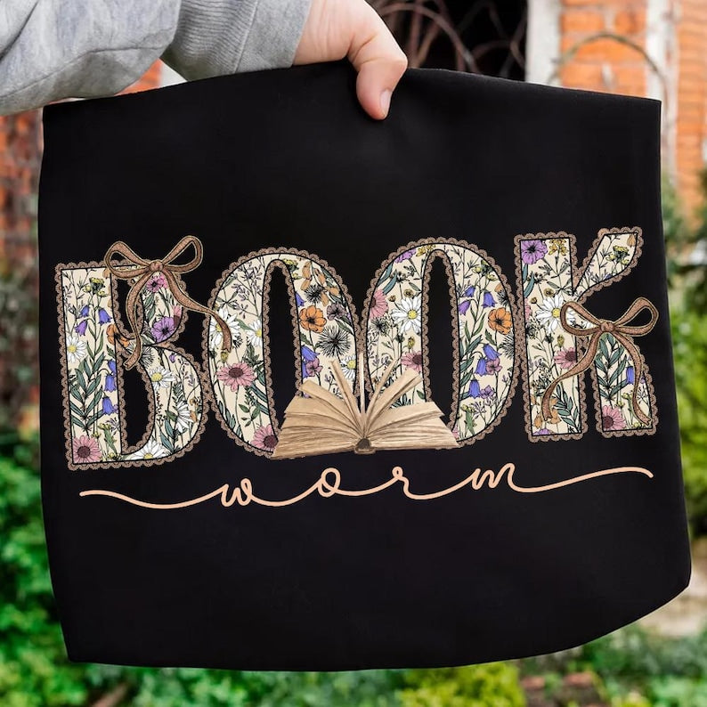 Boho Wildflower Book Graphic Tee or Sweatshirt